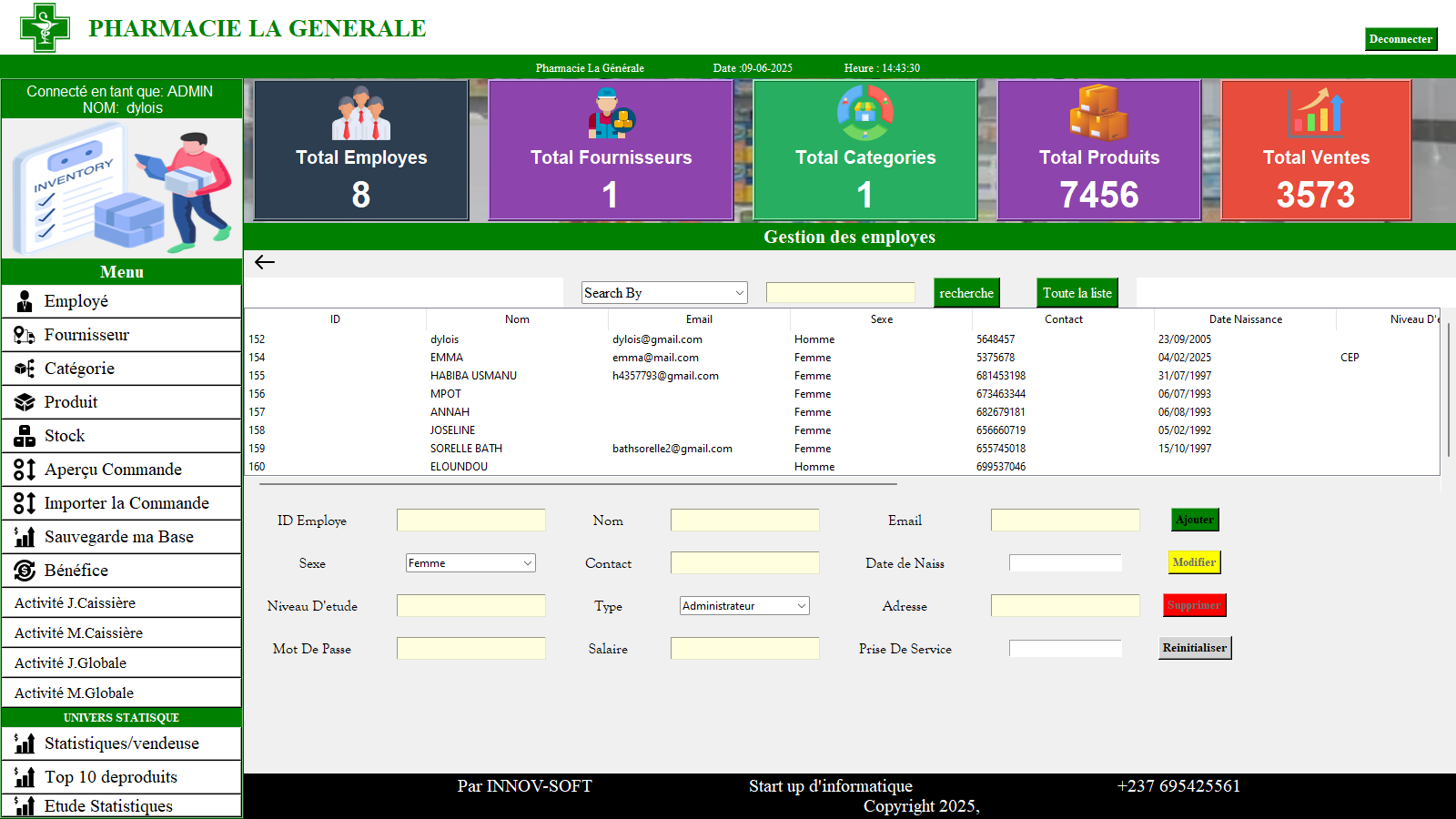 Gestion des finances