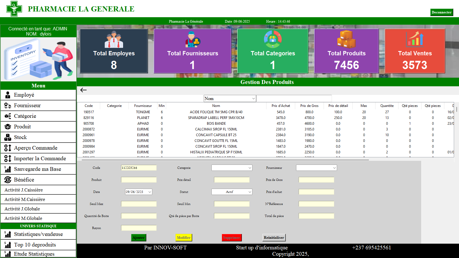 Gestion des produits